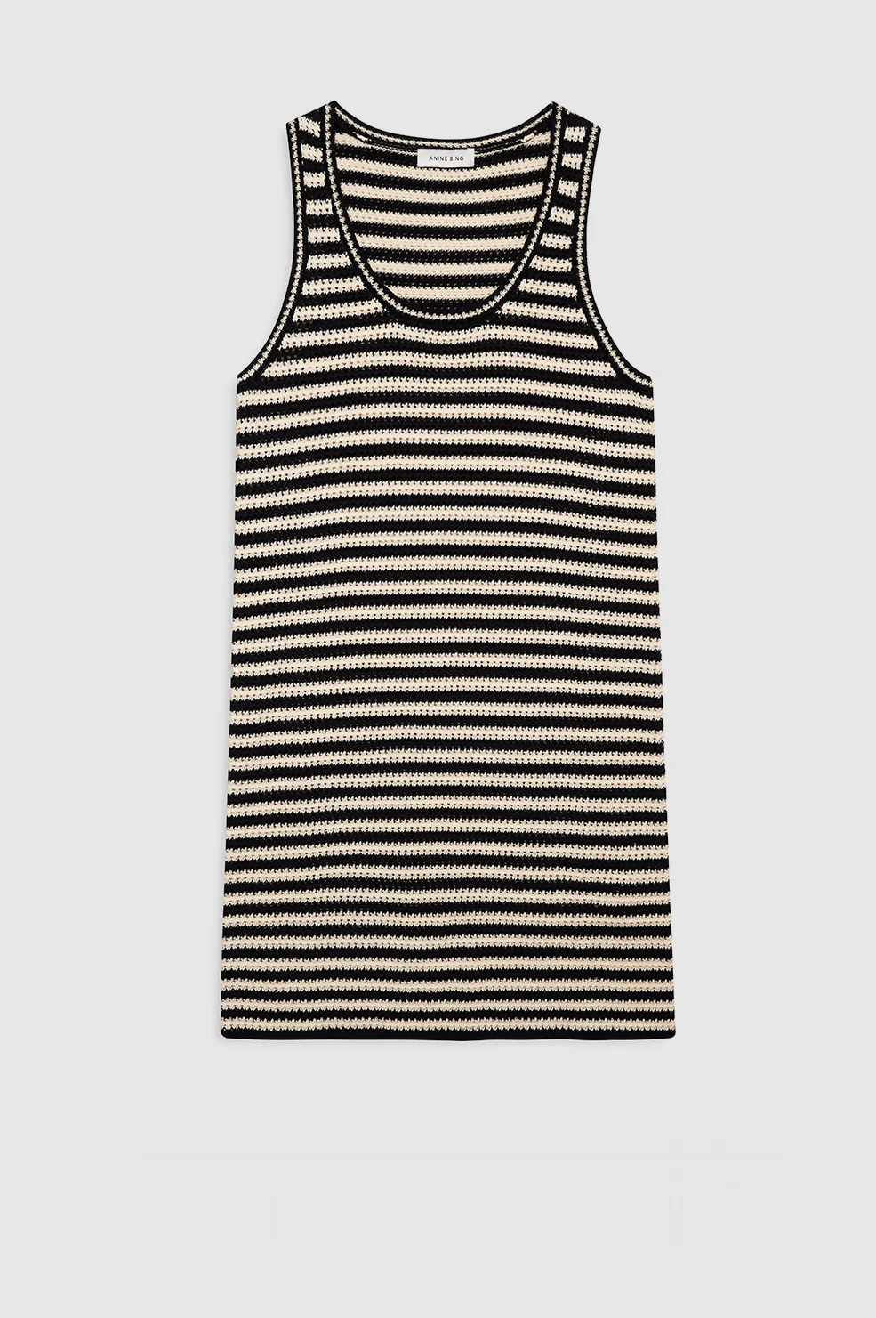 Arie Dress - Black And Ivory Stripe - Image 3