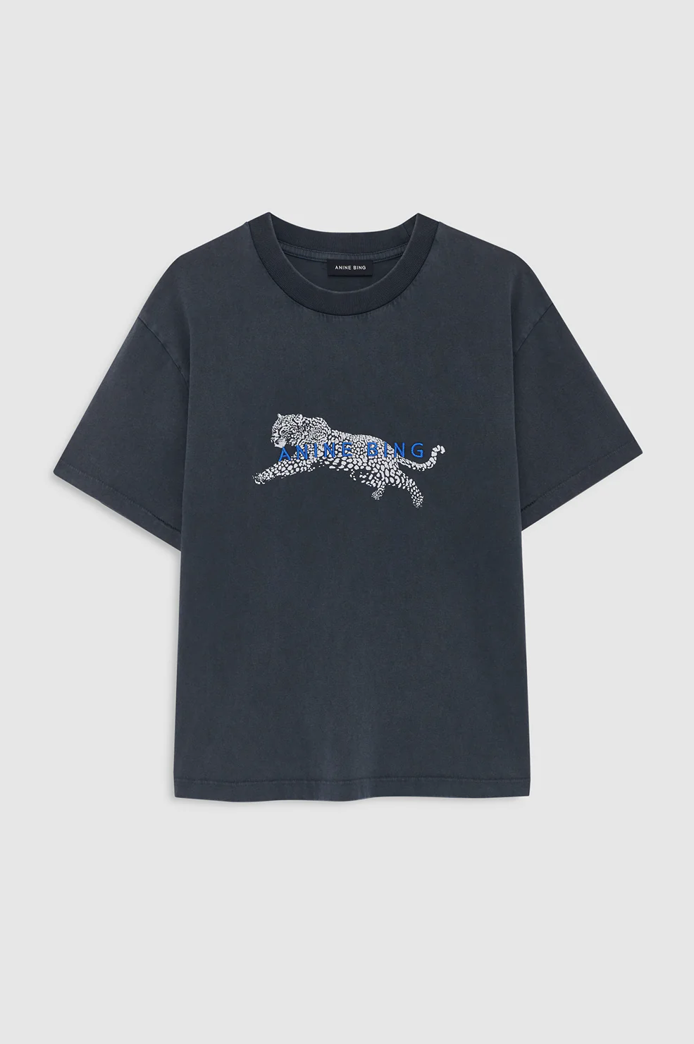 Cade Tee Leopard - Washed Black - Image 3