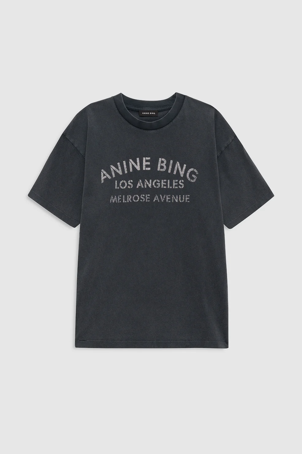 Cade Tee Melrose Stencil - Washed Black - Image 3