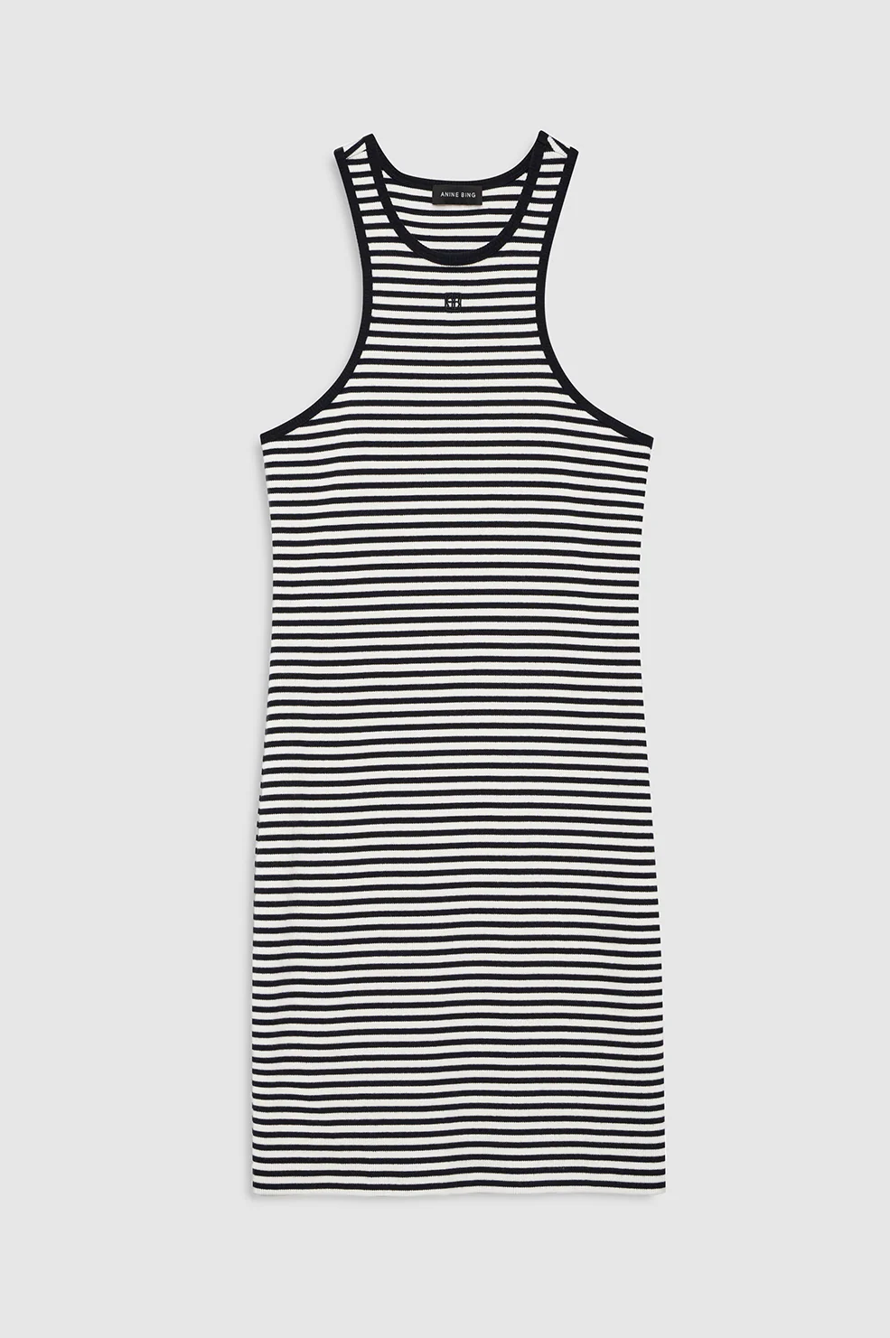 Cole Dress - White And Black Mini Stripe - Image 3