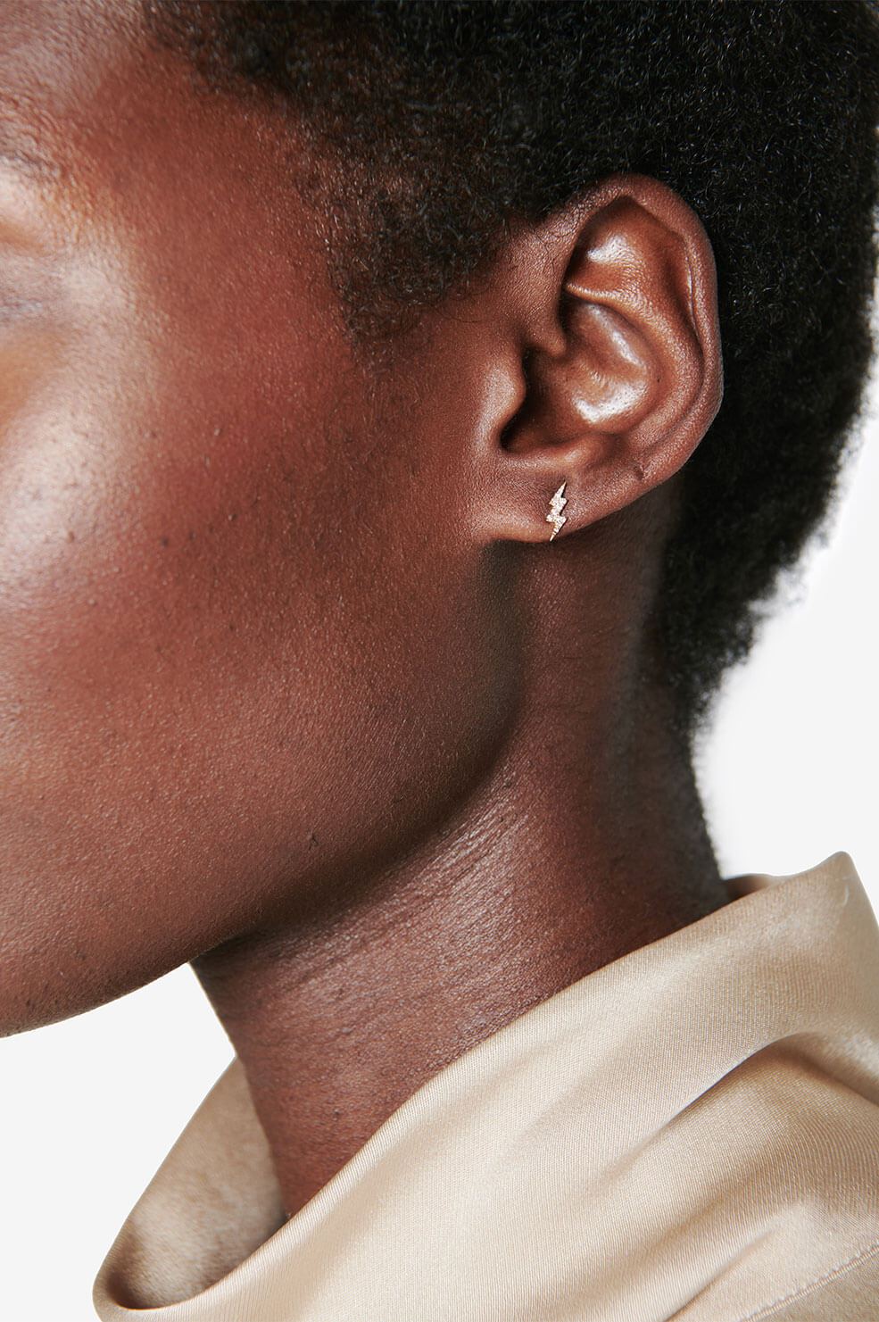 Diamond Bolt Stud - Gold - Image 2