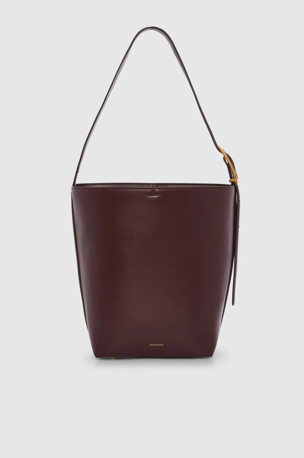Elly Bucket Bag Grained Leather - Fig
