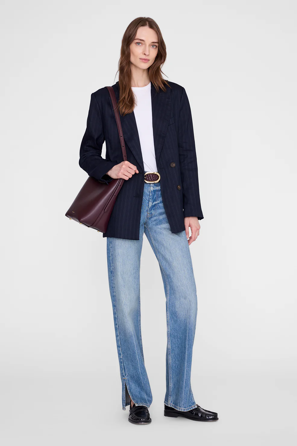 Elly Medium Bucket Bag Grained Leather - Fig - Image 2