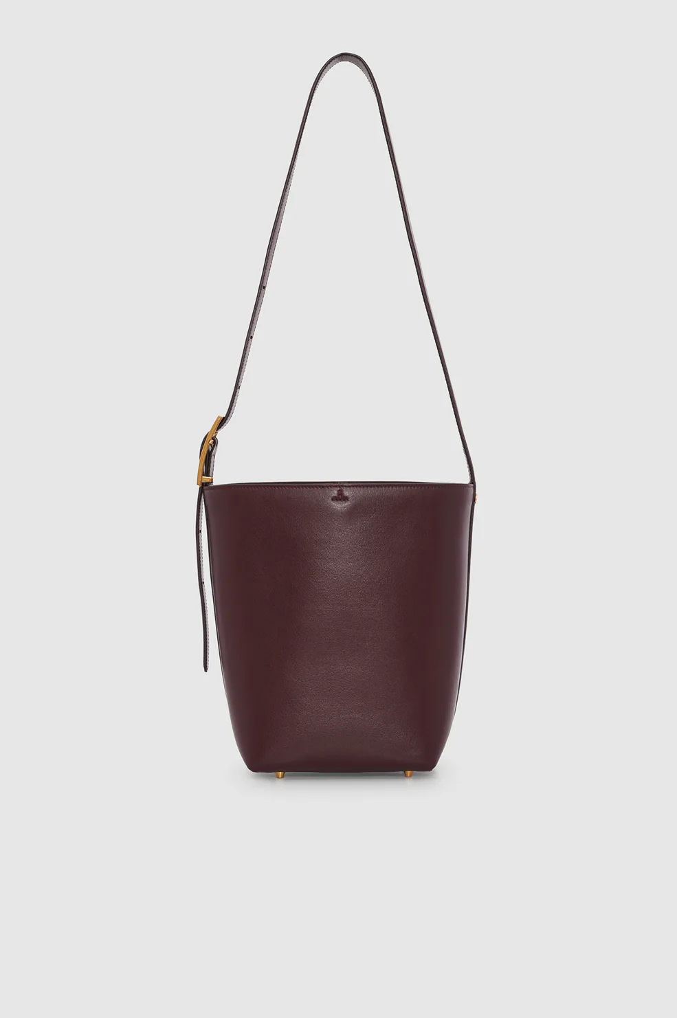 Elly Medium Bucket Bag Grained Leather - Fig - Image 3