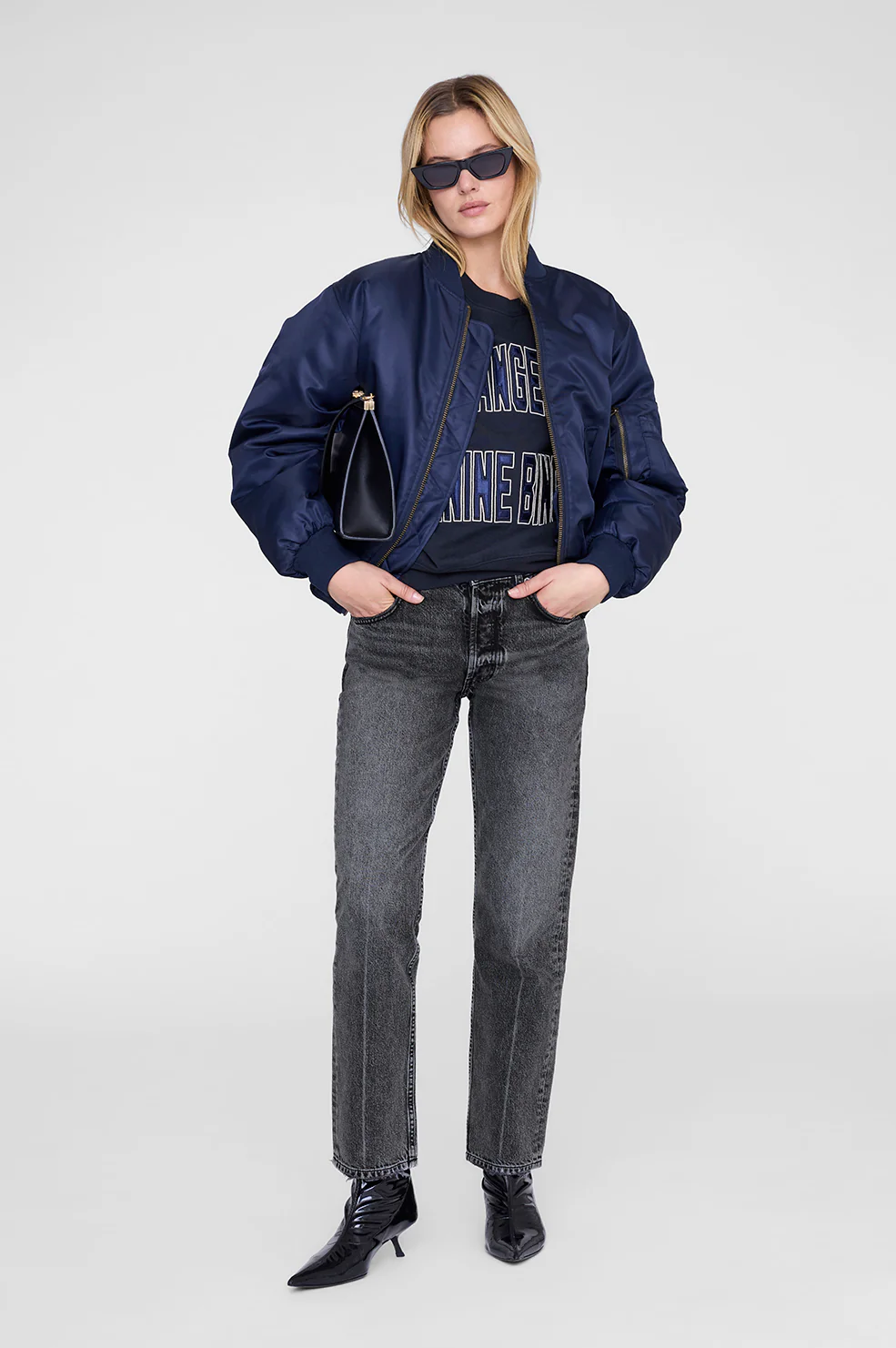 Harry Shrunken Sweatshirt La - Vintage Black - Image 2