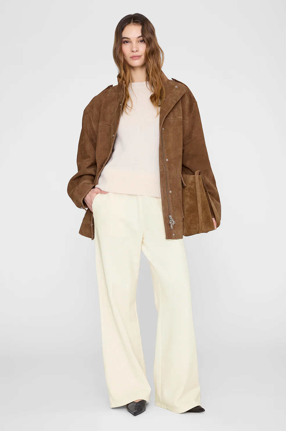 Kacey Sweatpant Monogram - Cream - Image 2