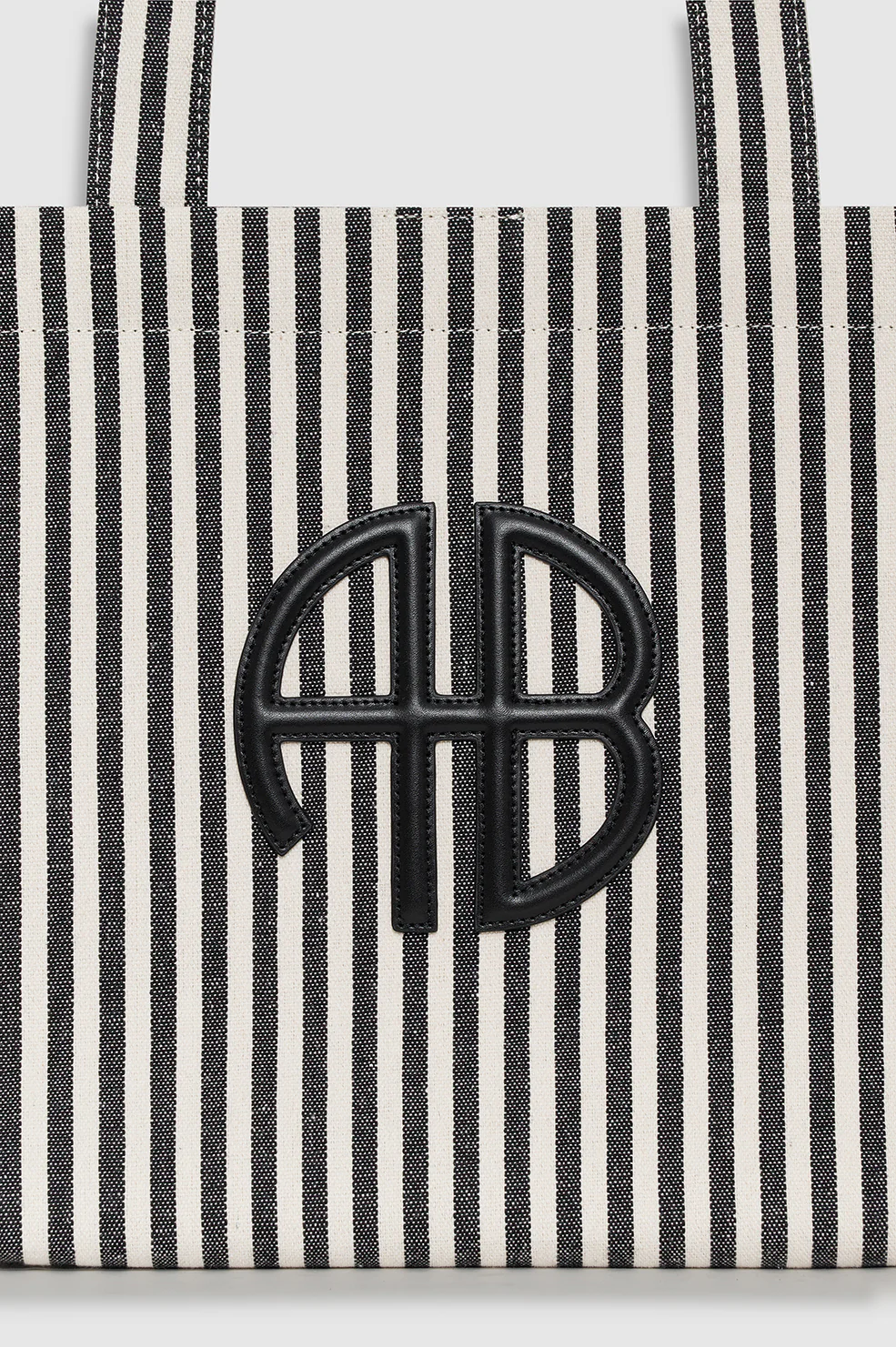Lara Tote - White And Black Stripe - Image 5