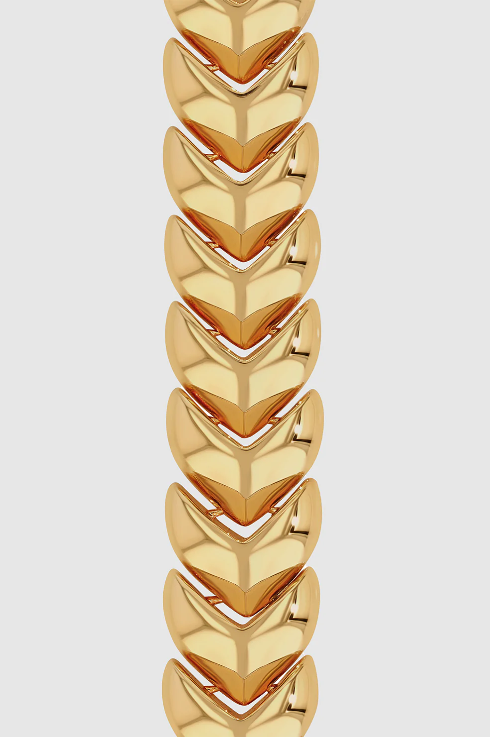 Layered Heart Chain Bracelet - Gold - Image 3