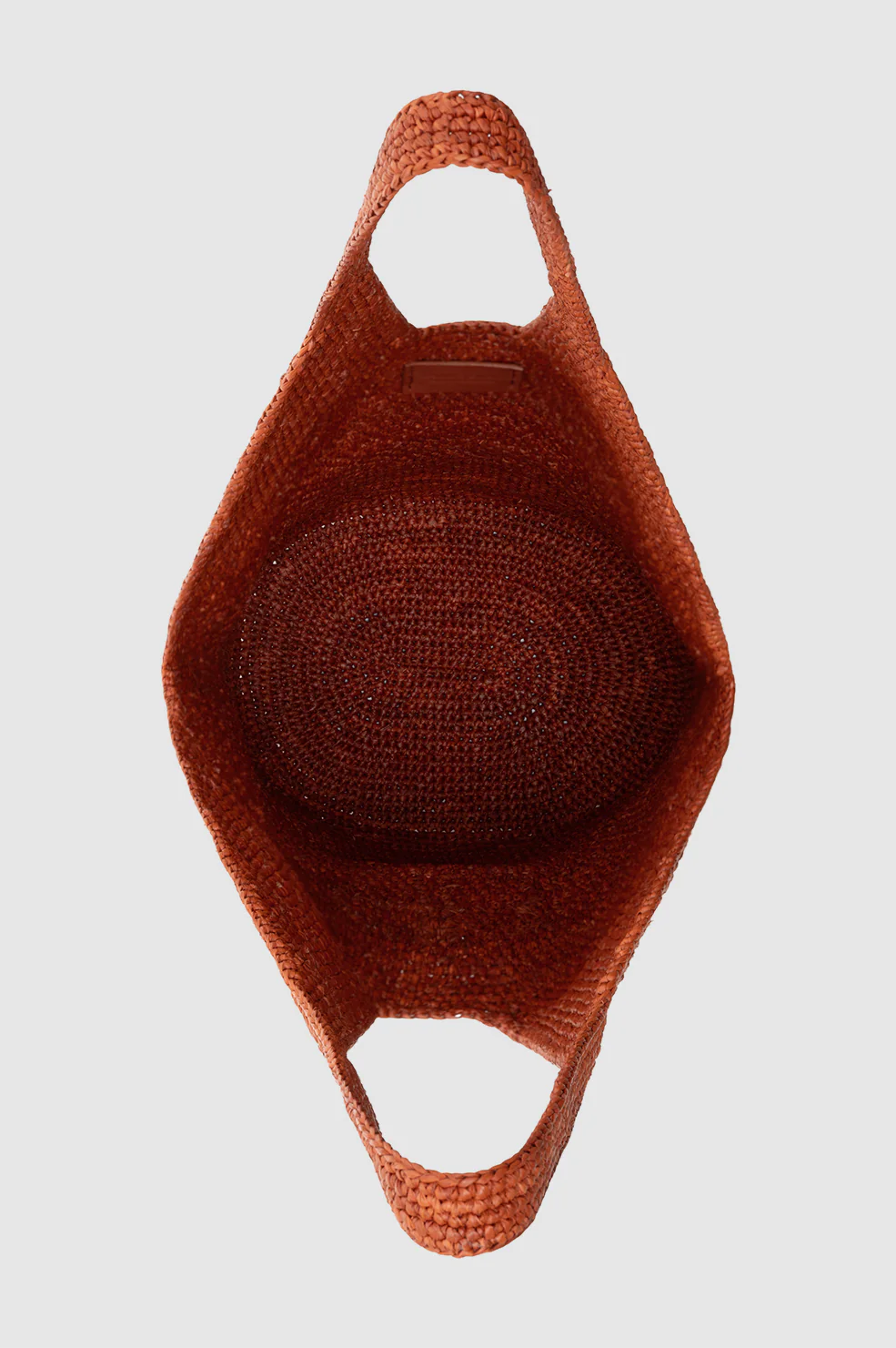 Leah Logo Hobo Raffia - Red Terracotta - Image 4