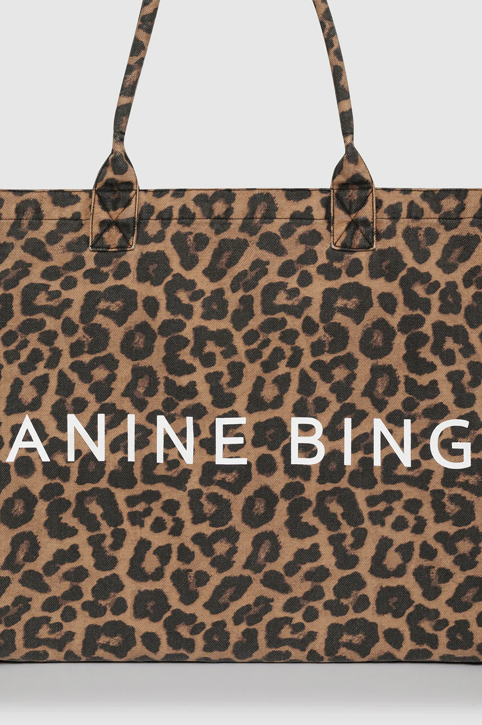 Leo Canvas Tote - Black And Brown Leopard - Image 5