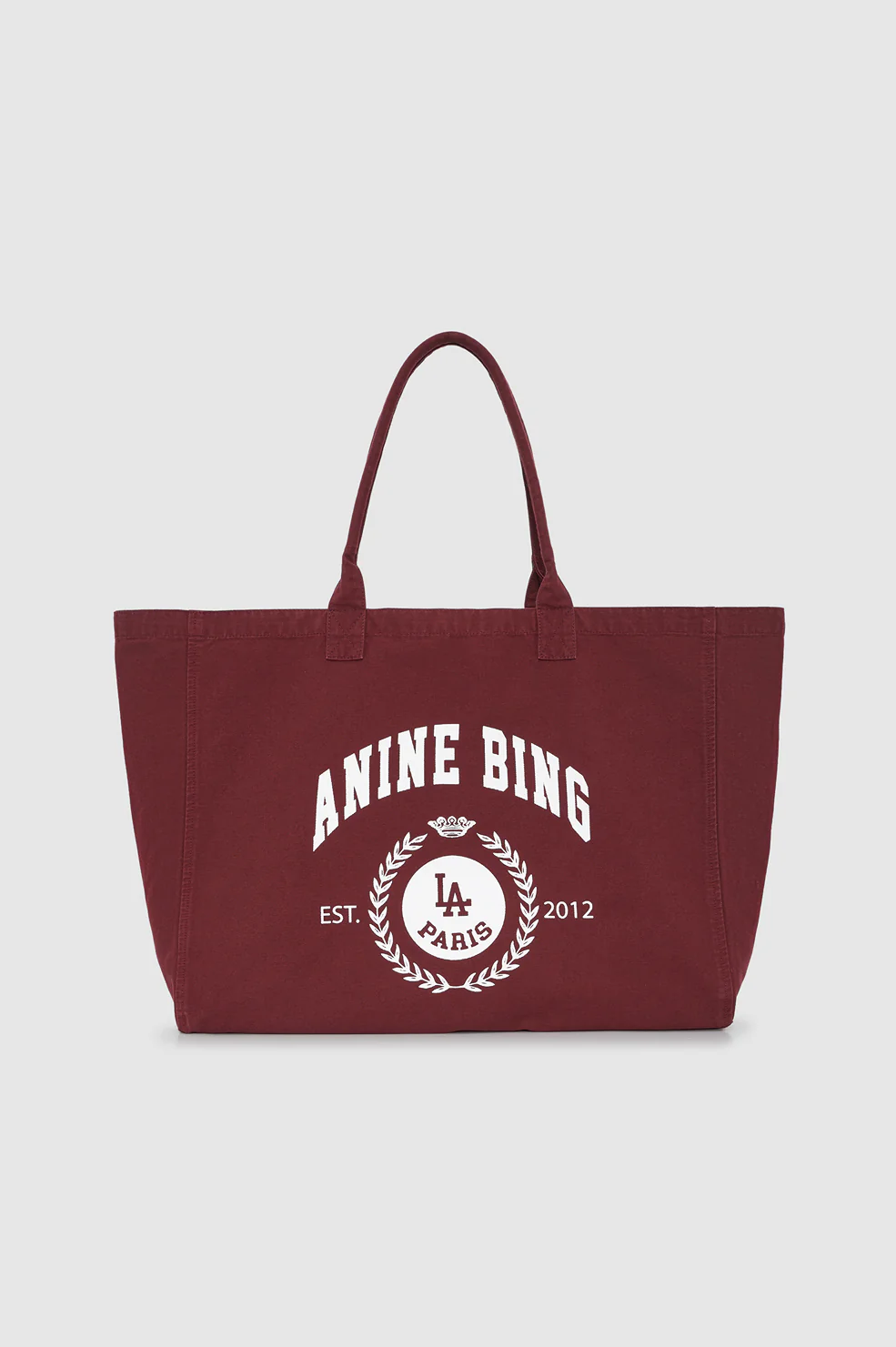 Leo Canvas Tote Collegiate - Fig