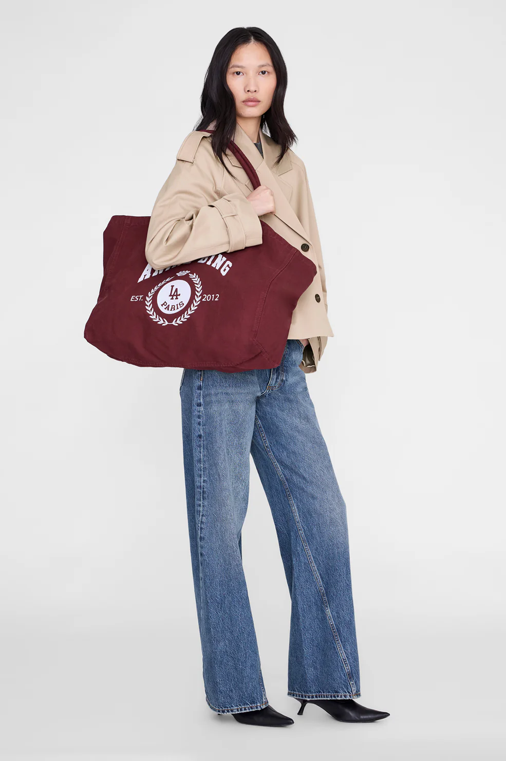 Leo Canvas Tote Collegiate - Fig - Image 2