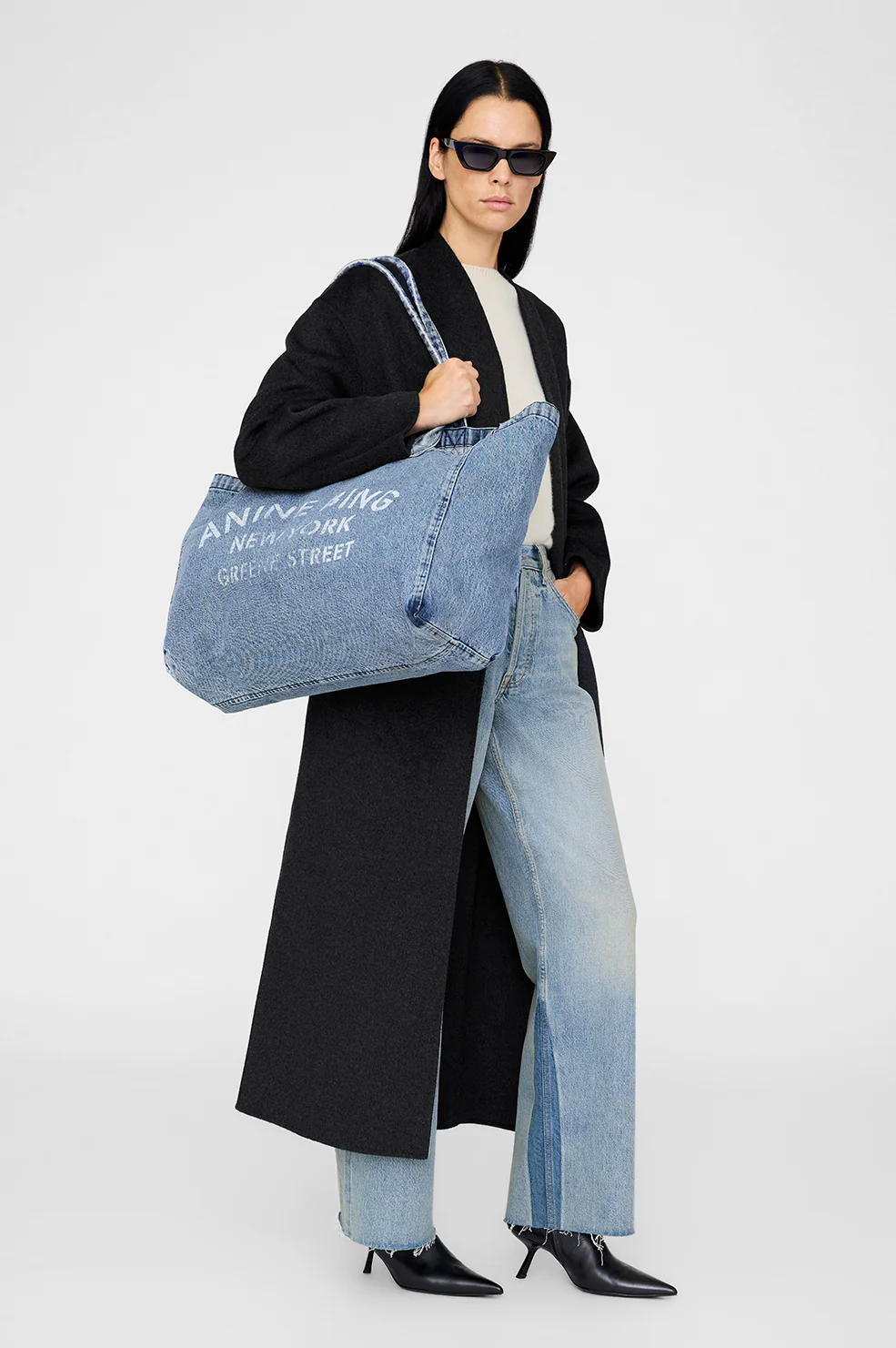 Leo Denim Tote - Shadow Blue - Image 6