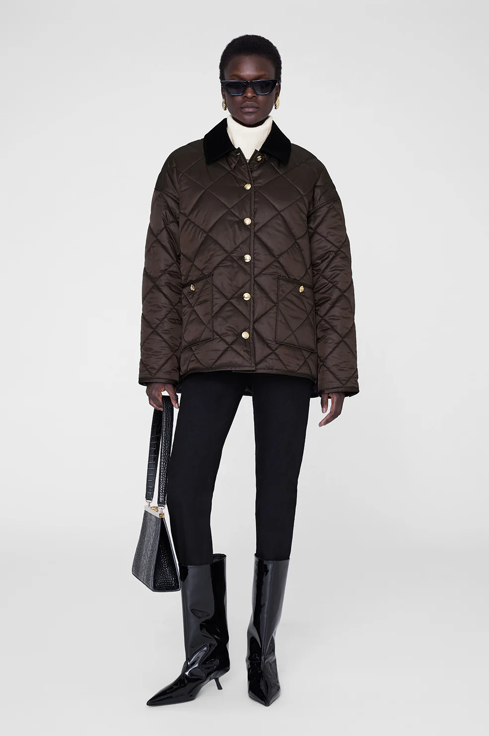 Luca Padded Jacket - Deep Brown - Image 5