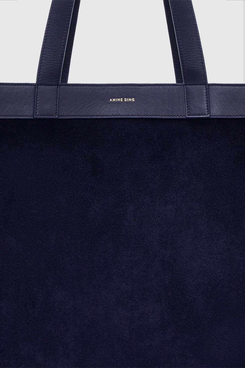 Medium Rio Tote - Navy Suede - Image 6