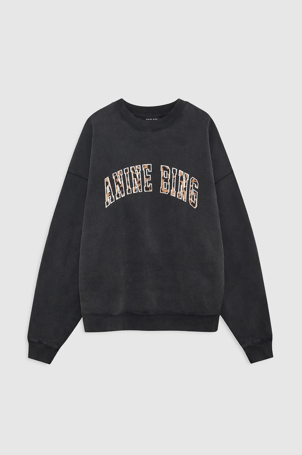 Miles Sweatshirt Anine Bing Leopard - Washed Black - Image 3