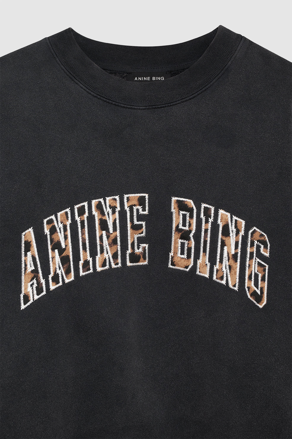 Miles Sweatshirt Anine Bing Leopard - Washed Black - Image 4