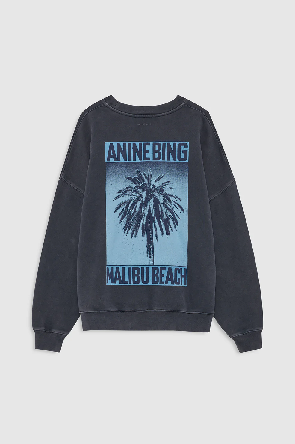 Miles Sweatshirt Palm - Washed Black - Image 3