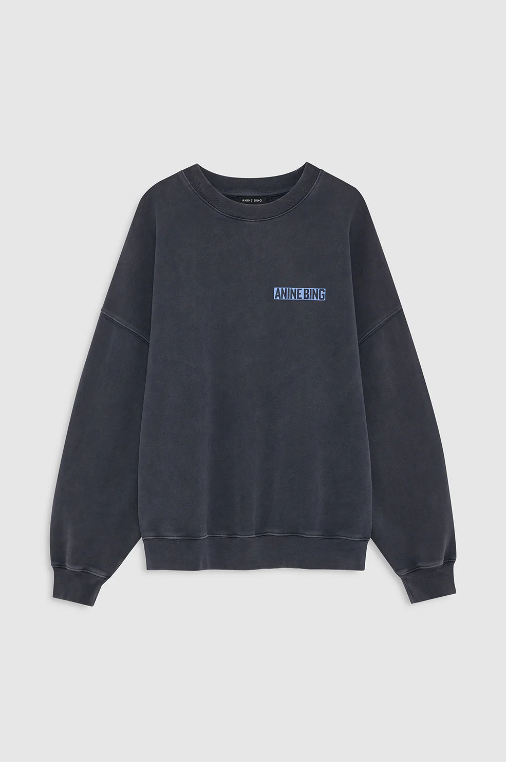 Miles Sweatshirt Palm - Washed Black - Image 4