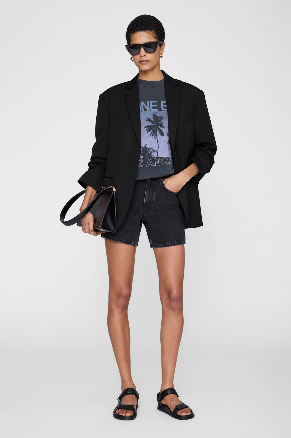 Miles Sweatshirt Palms - Washed Grey - Image 2