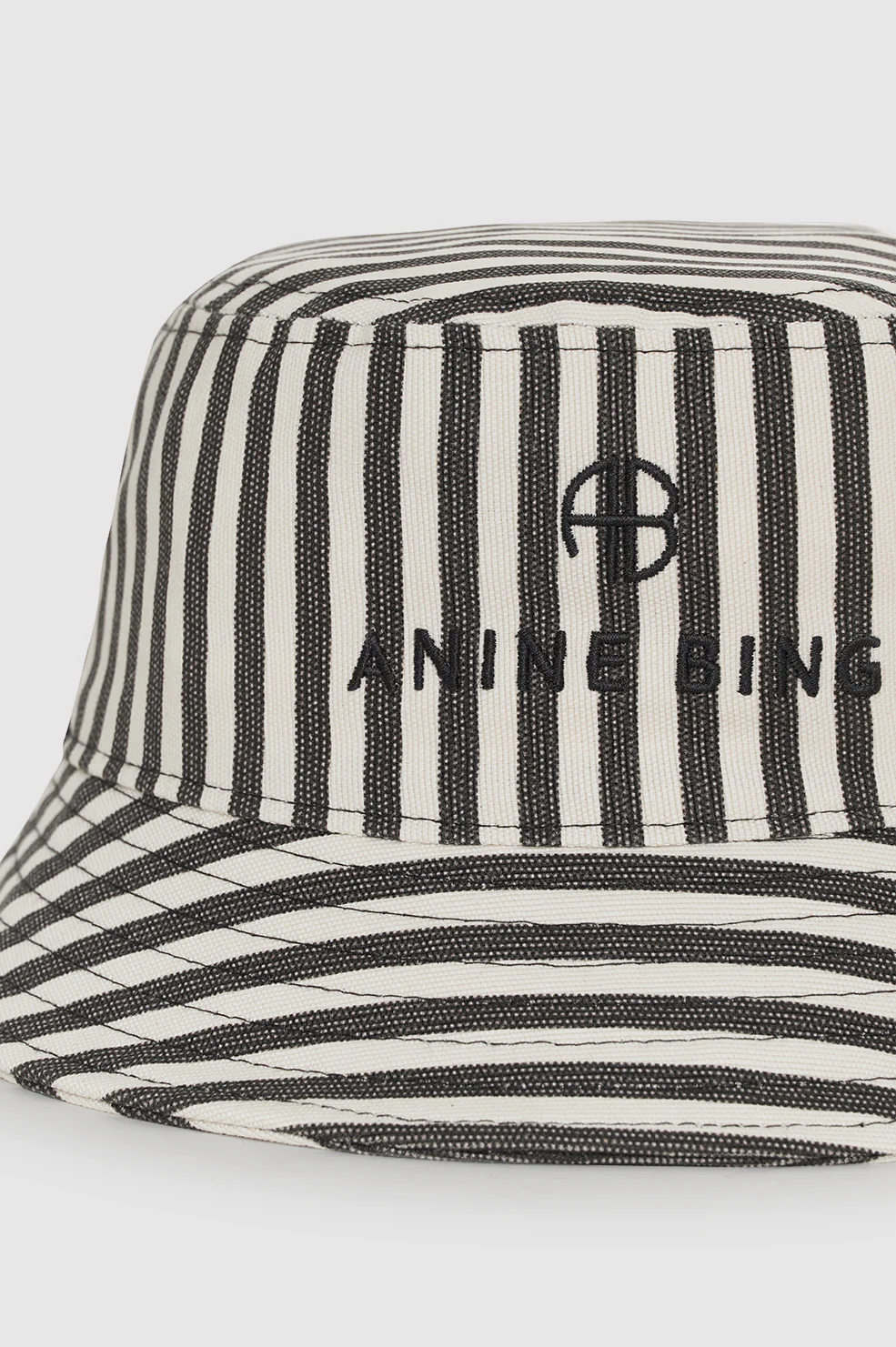 Nicks Bucket Hat - White And Black Stripe - Image 3