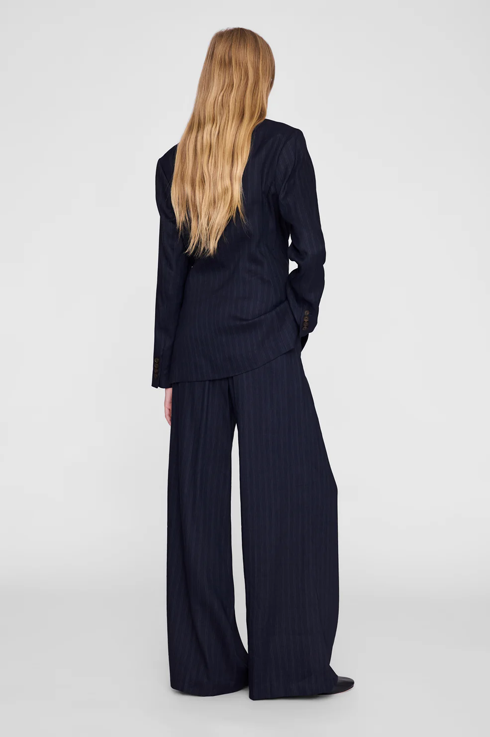 Paola Trouser - Navy Pinstripe - Image 5