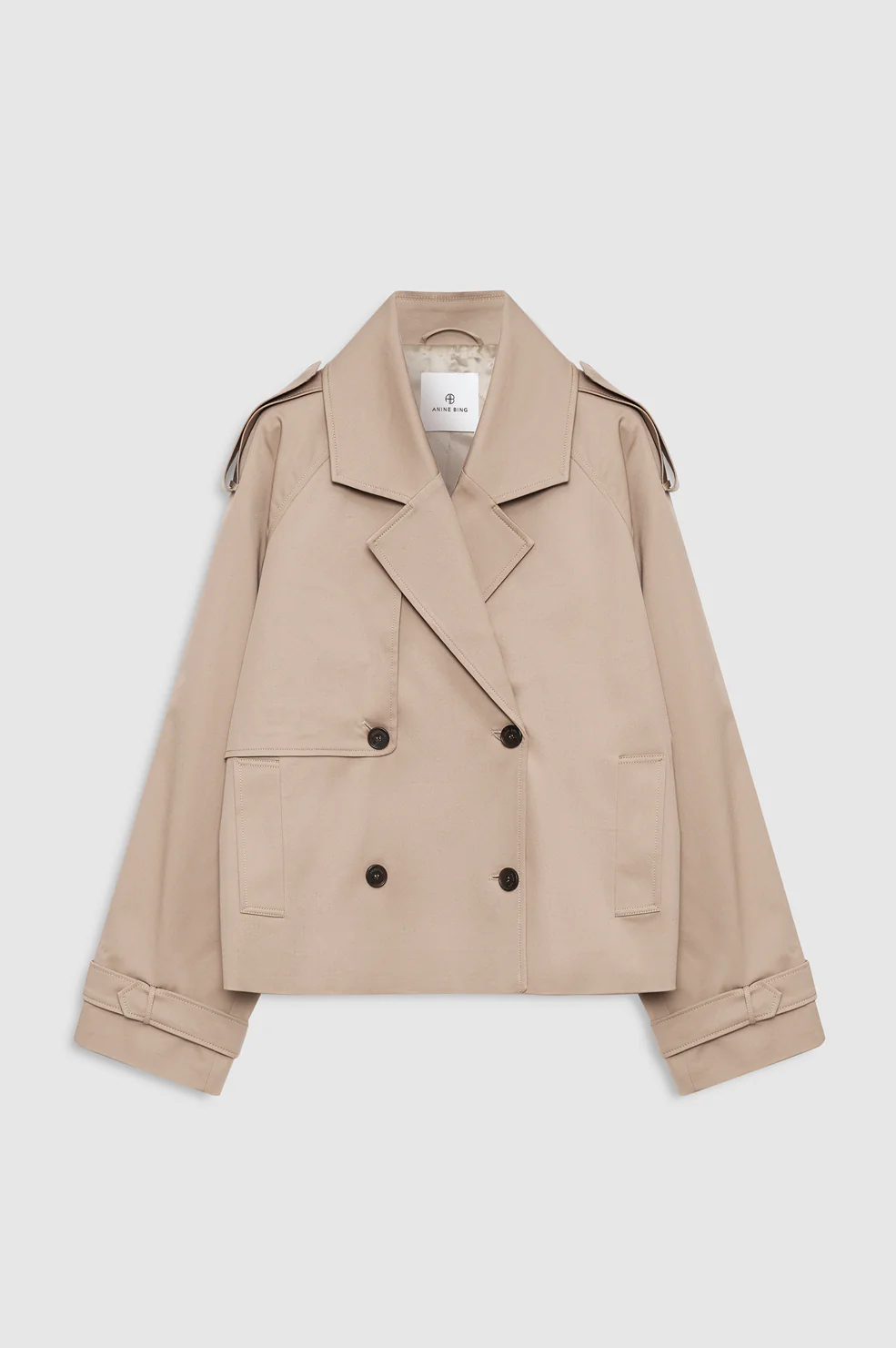 Rickie Cropped Trench - Beige - Image 3
