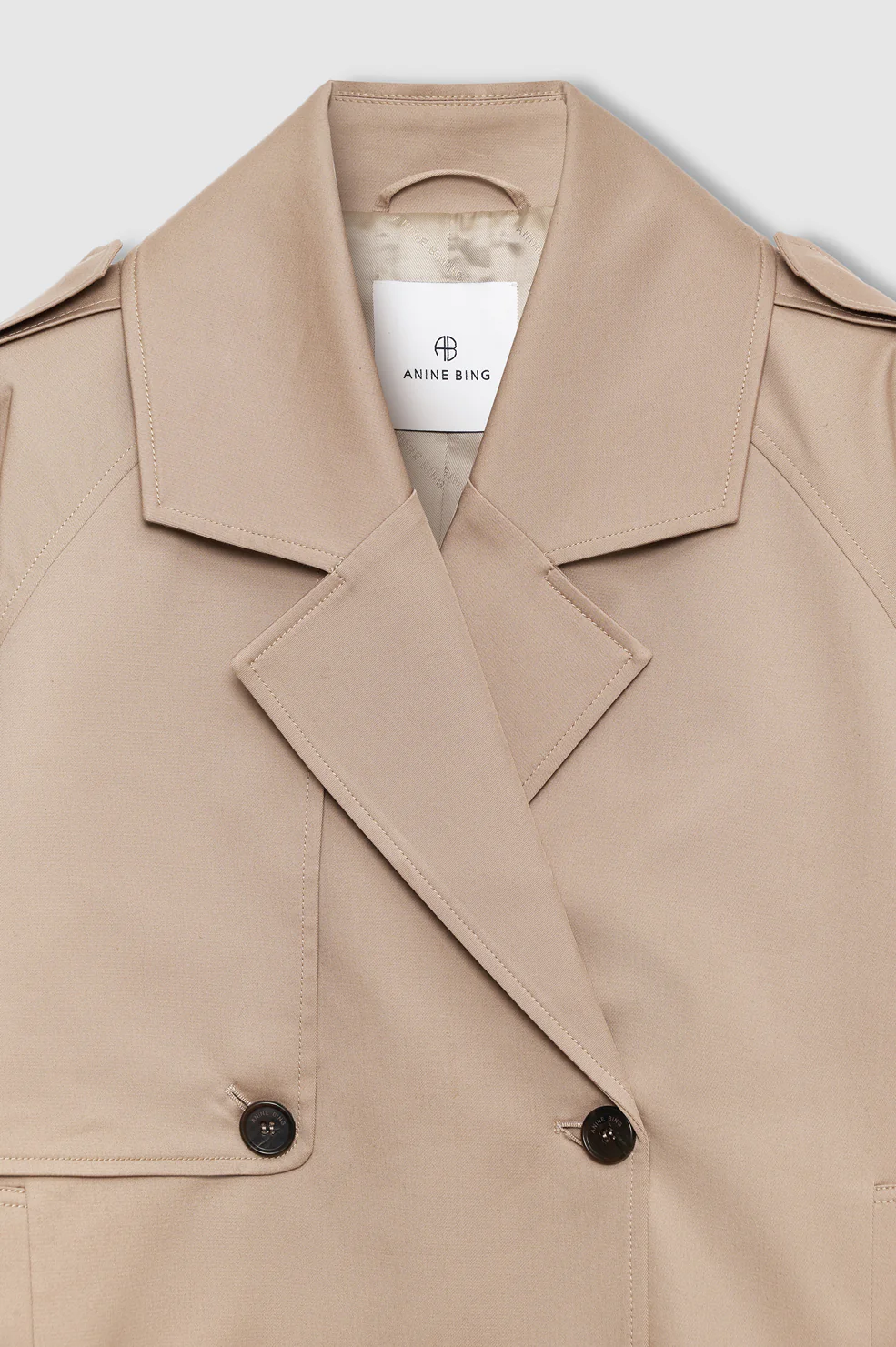 Rickie Cropped Trench - Beige - Image 4