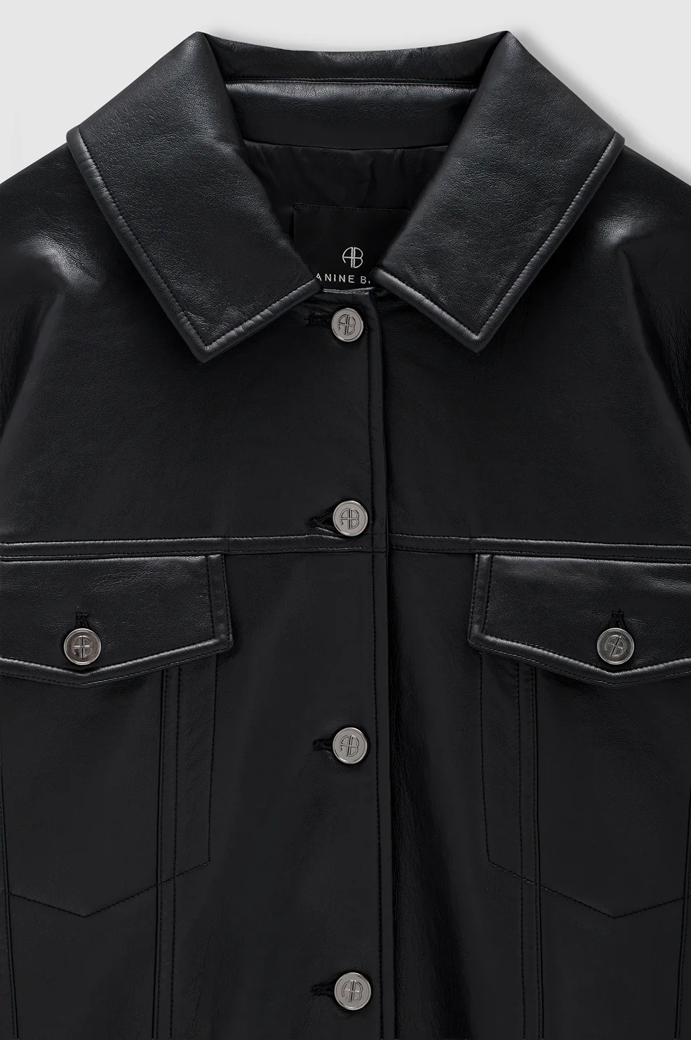 Rory Jacket - Black Recycled Leather - Image 4