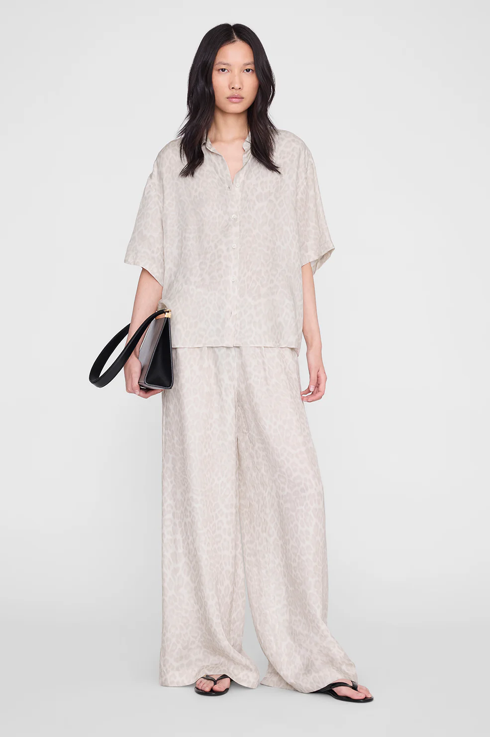 Roslyn Pant - Washed White Leopard