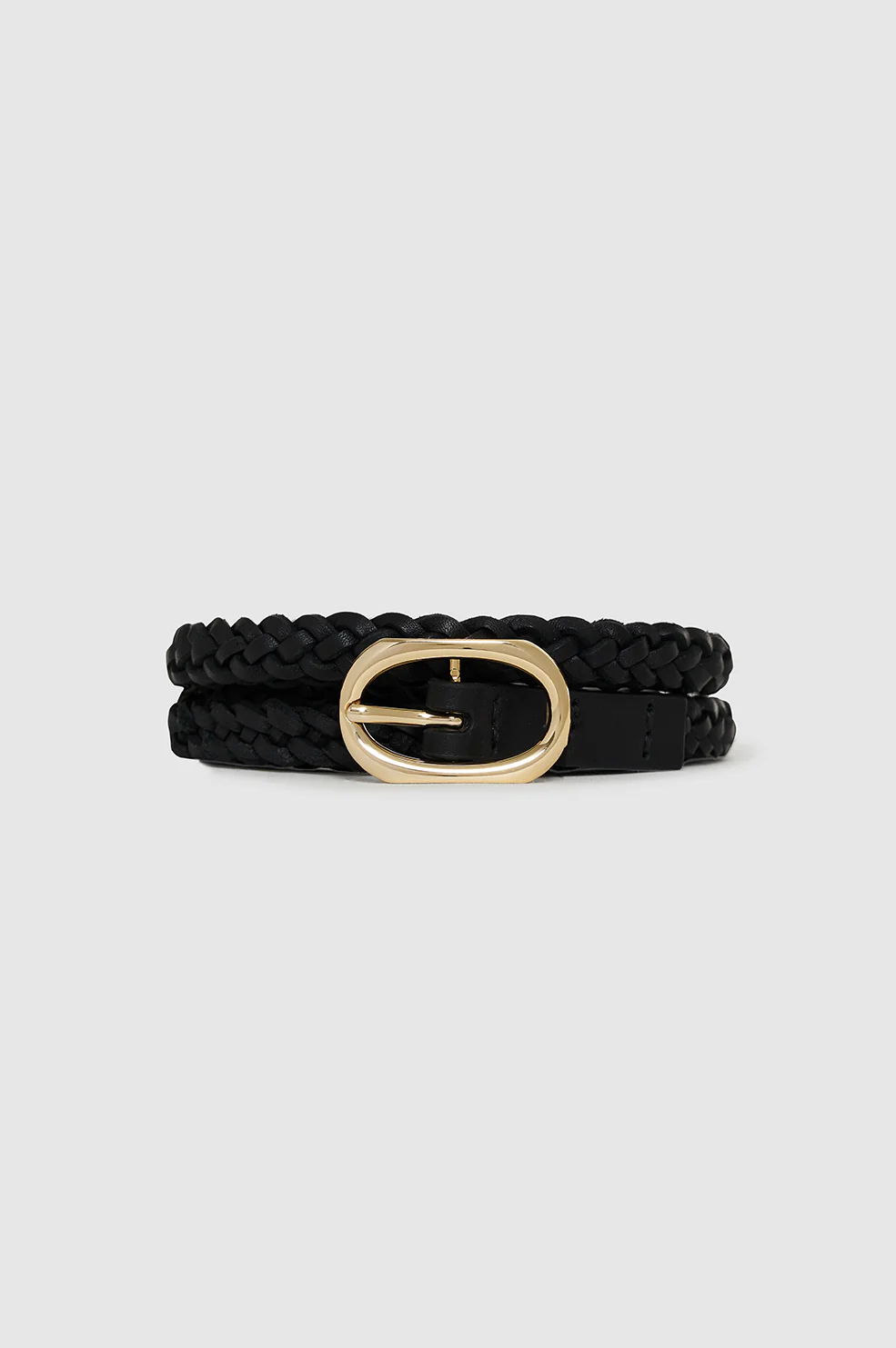 Small Double Signature Link Belt Braided - Black - Image 3
