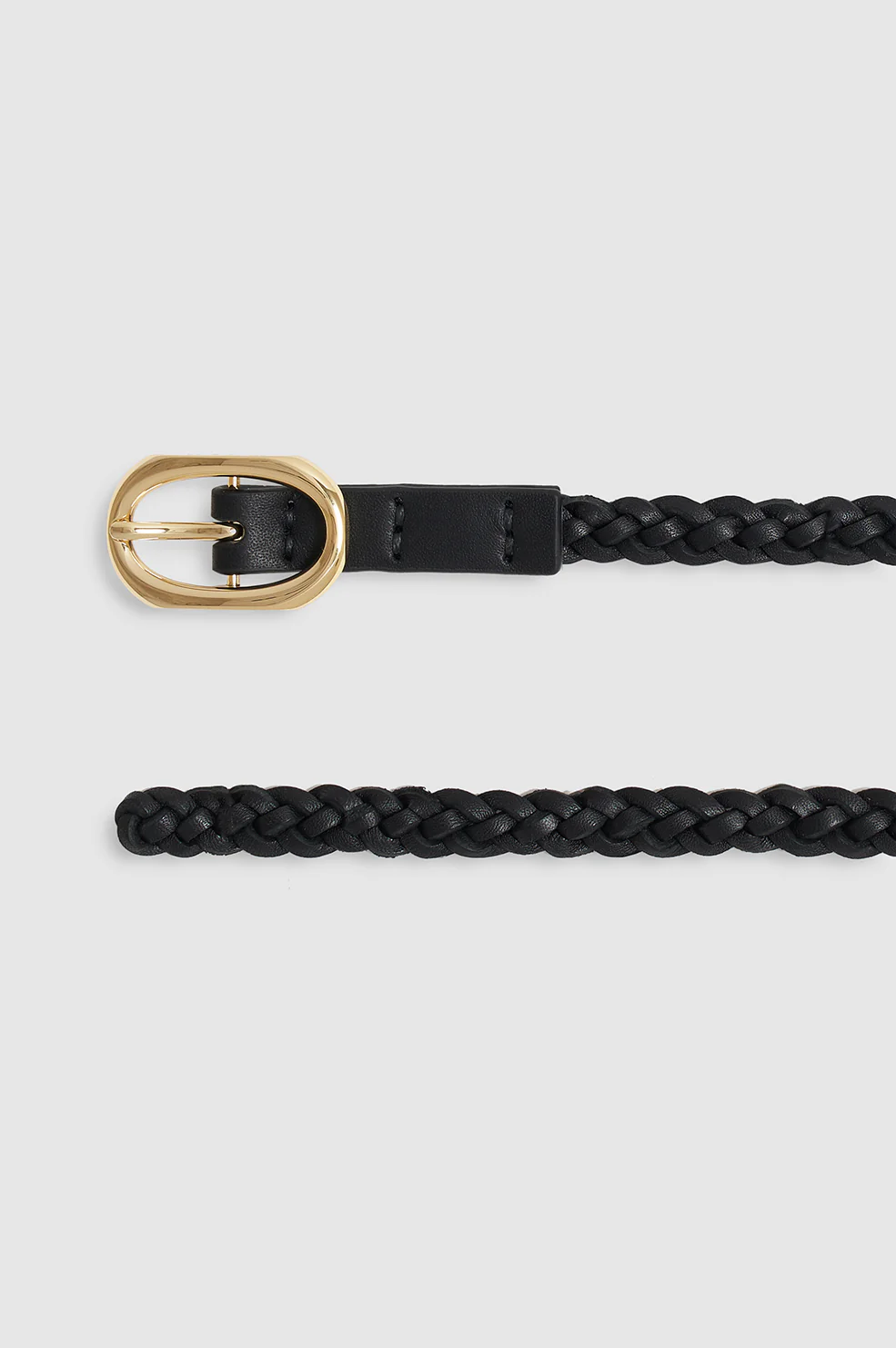 Small Double Signature Link Belt Braided - Black - Image 5