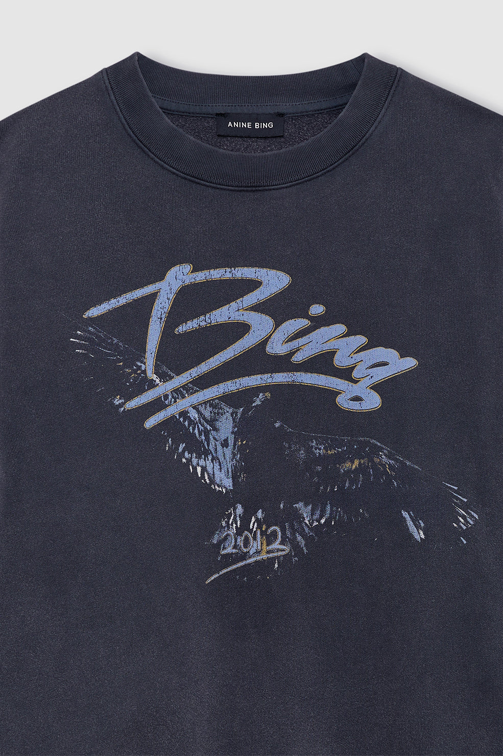 Spencer Sweatshirt Eagle - Washed Black - Image 4