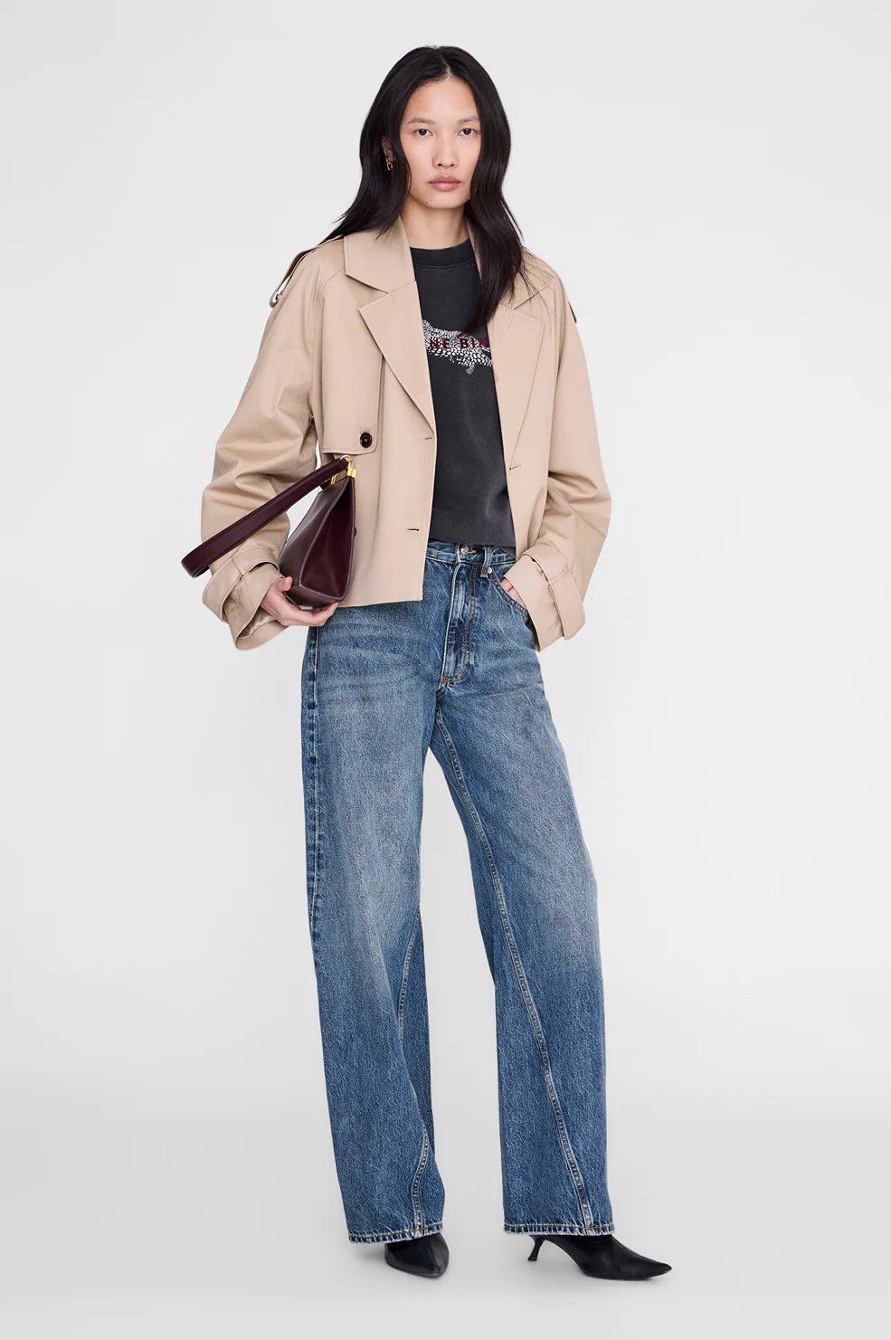 Spencer Sweatshirt Leopard - Washed Black - Image 2