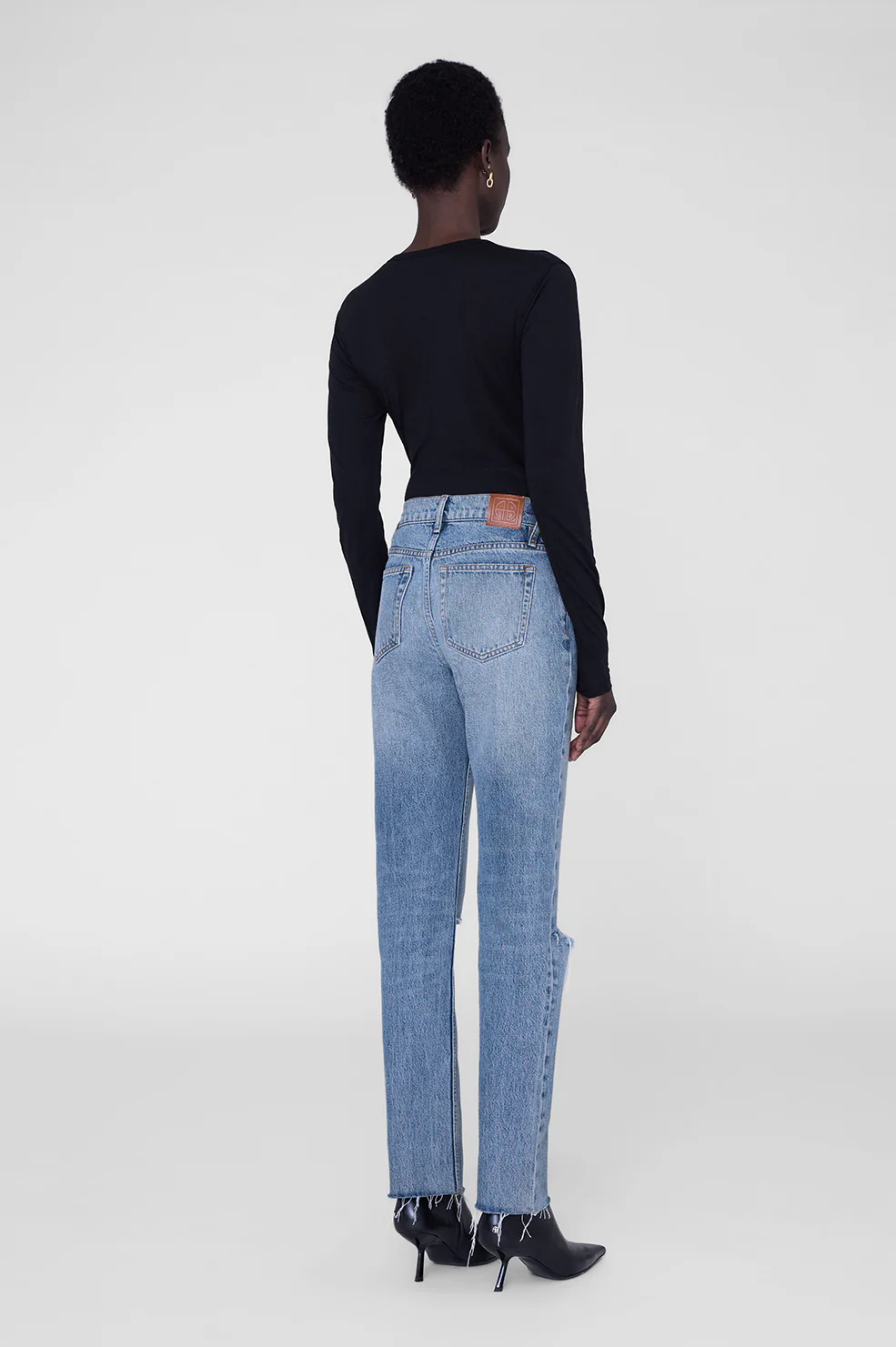 Sylvie Long Sleeve Tee - Black - Image 3
