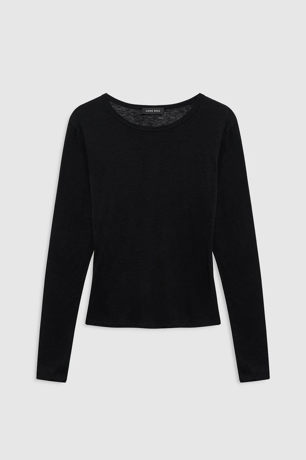 Sylvie Long Sleeve Tee - Black - Image 4