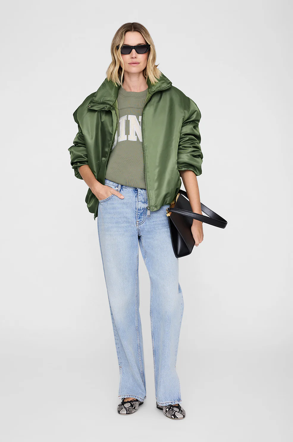 Trenton Sweatshirt Bing - Washed Olive - Image 2